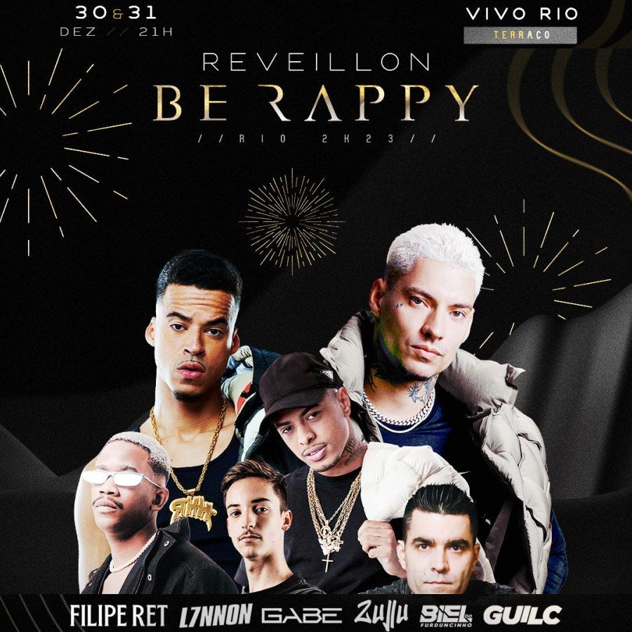 Réveillon Be Rappy 2023 no Terraço do Vivo Rio – dicas de festas de Réveillon All Inclusive