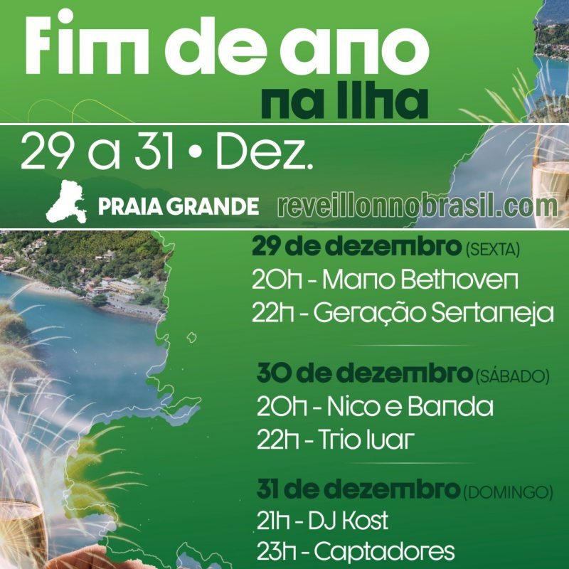 Ilhabela Réveillon 2024 no litoral norte paulista : shows, queima de fogos, festas e previsão do tempo