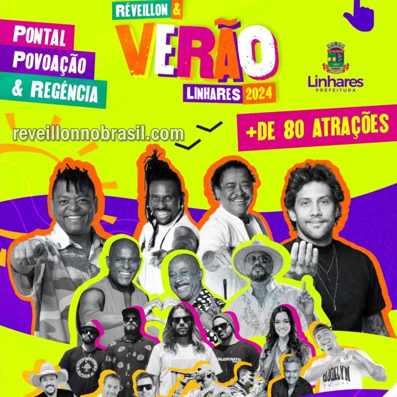 Linhares Réveillon 2024 no litoral capixaba : shows e queima de fogos no Pontal do Ipiranga, Regência e Povoação