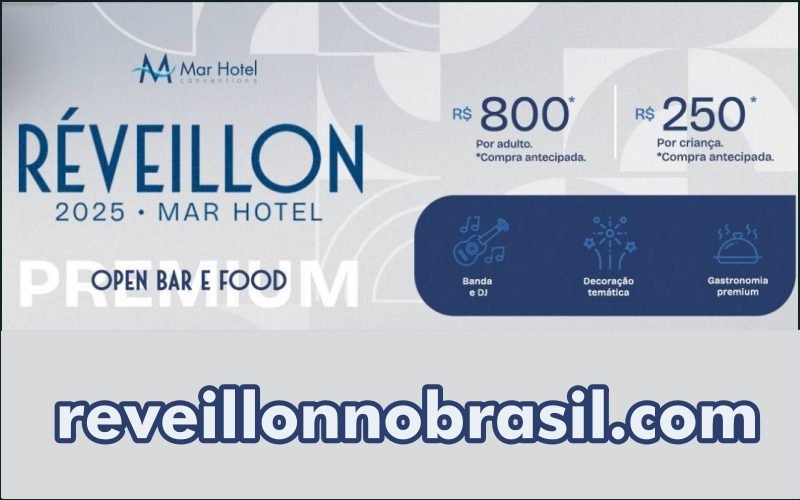 Ceia de Réveillon 2025 no Mar Hotel em Recife Réveillon 2025 - Recife Virada de Ano
